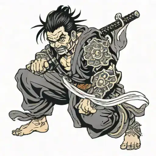 Power Warrior Wielding A Sword