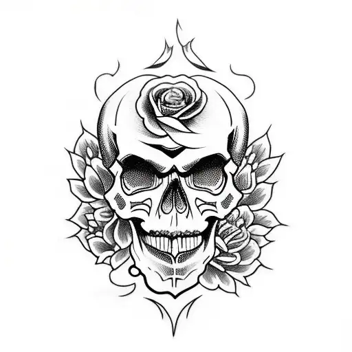 Skull And Roses