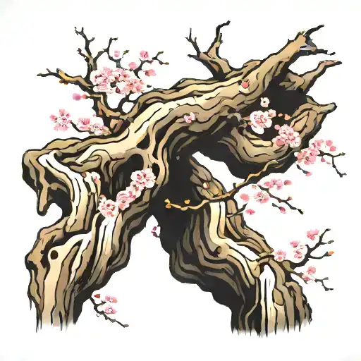 Cherry Blossom Tree Trunk