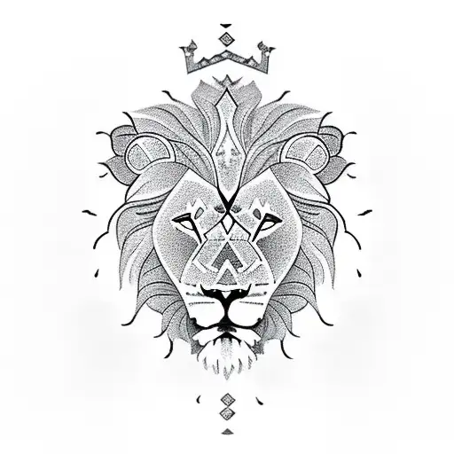 Lion In Diamond Outline Looking 3D With Roman Numerals Of 1993 Under