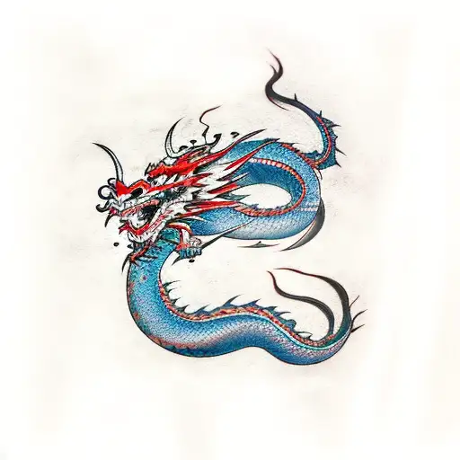 Dragon Wrapped Around A Sword