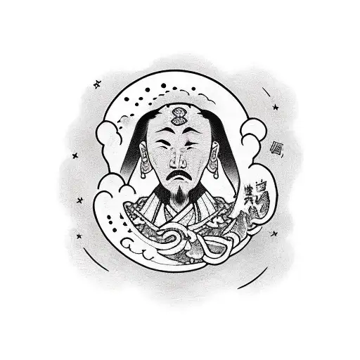 Guy Holding Moon By Rope