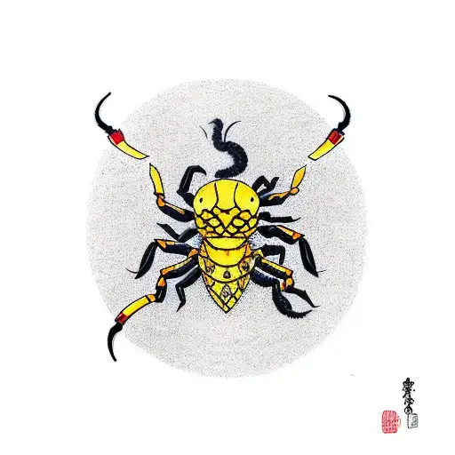 Scorpion Using Black And Yellow Colors