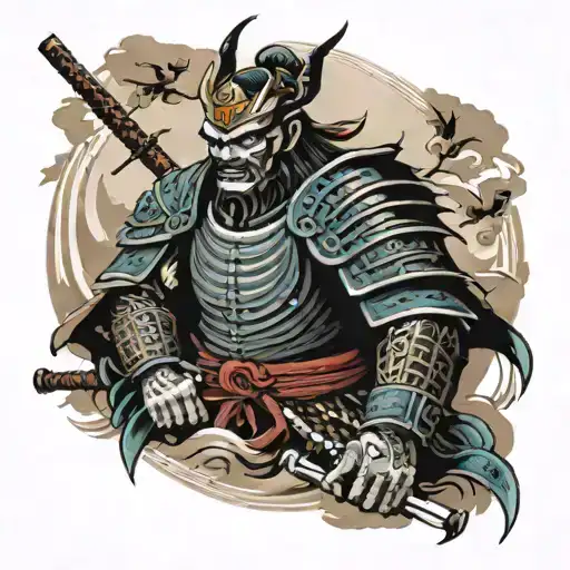 Samurai And Egyptian God