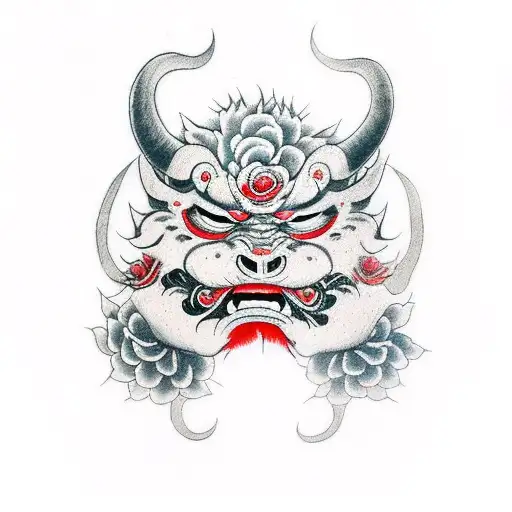 Oni Mask With Rose