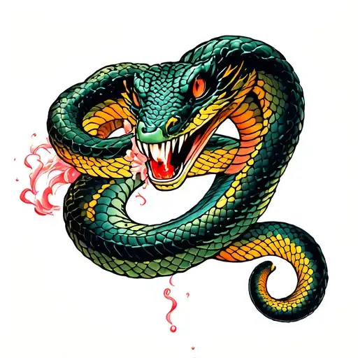 Snake Throwing Poison