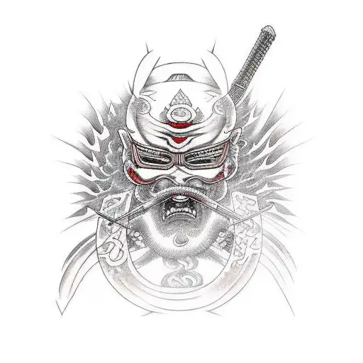 Katana With Red Lightning