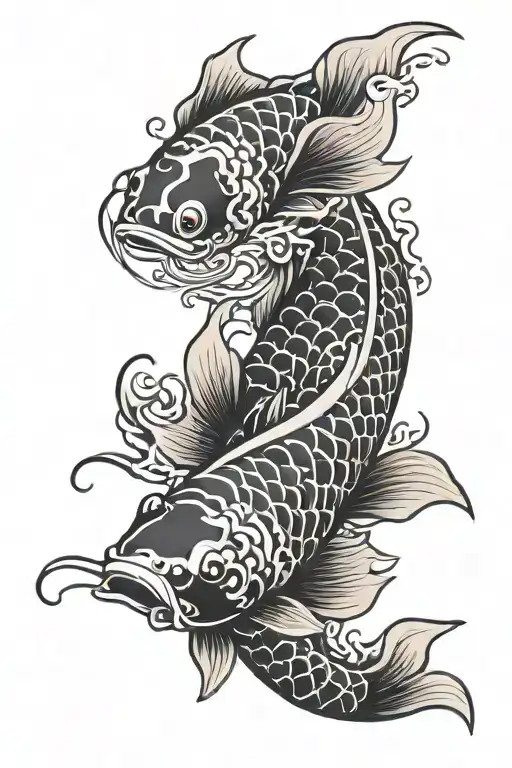 Finger Waves Koi Fish