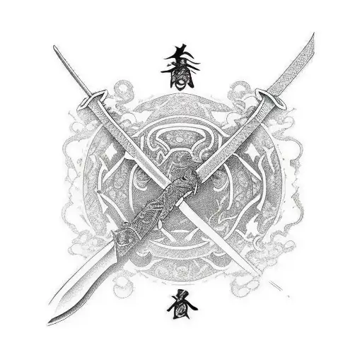 Katana Sword With Red Lightning