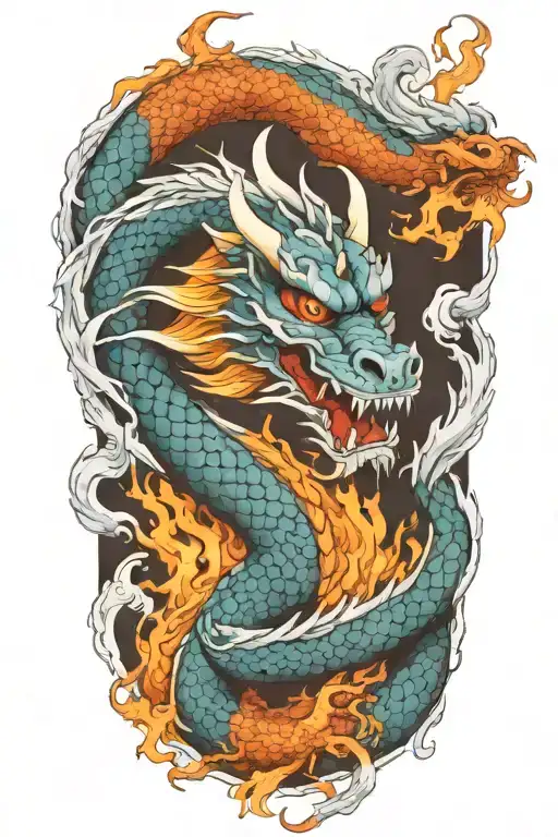 Scottish Dragon Breathing Fire