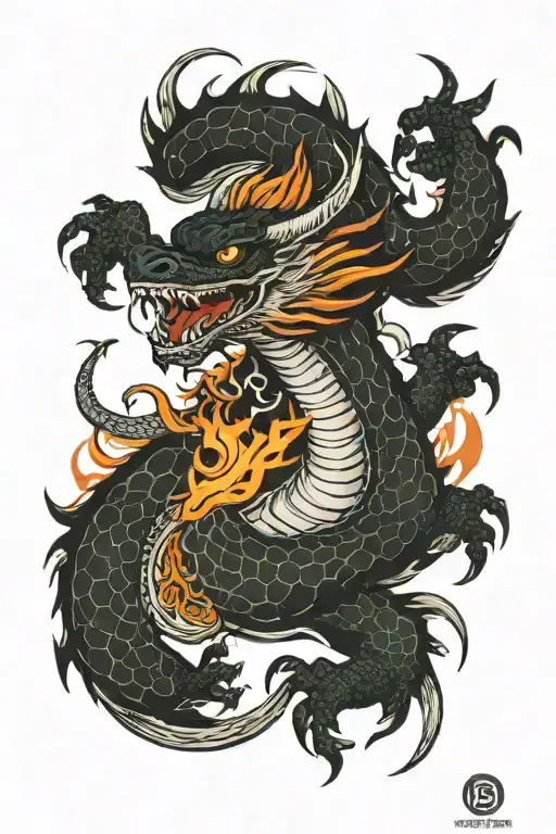 Scottish Dragon Breathing Fire