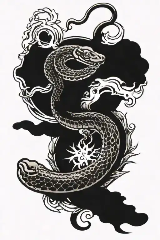 Snake Being Burned By Sun Light