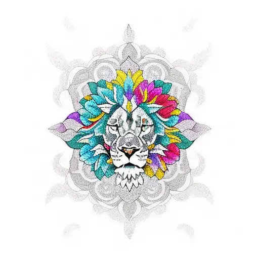 Flower Lion Mandala