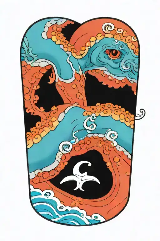 Japense Water And Octopus Wrapped