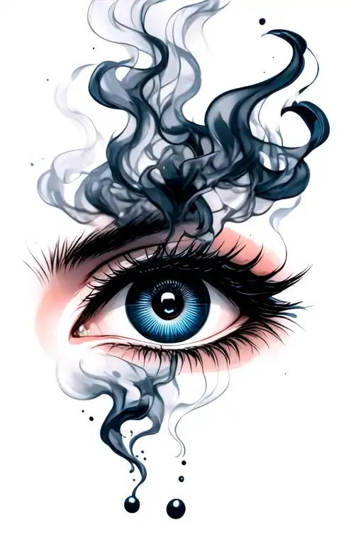 Eyes From Anime Vanhelsing That Envelops Smoke With The Addition Of Cyber Realism