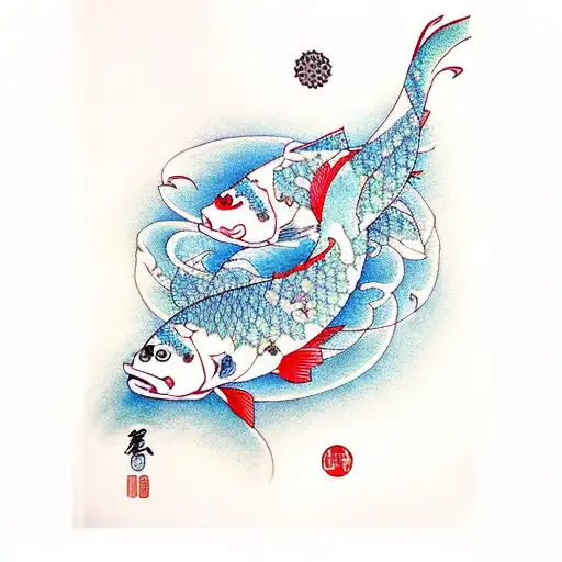Aquarius And Koi Fish