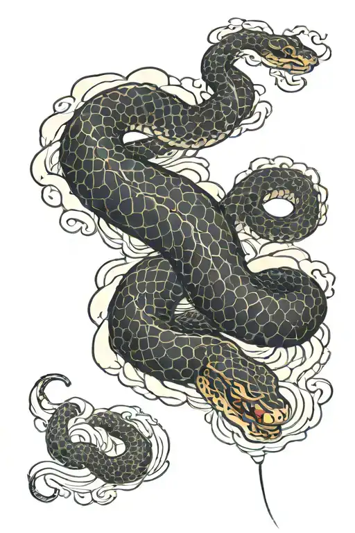 Snake Japanese Waves