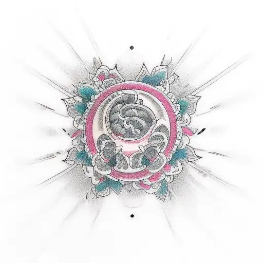 Line With Jasmine On Either Side