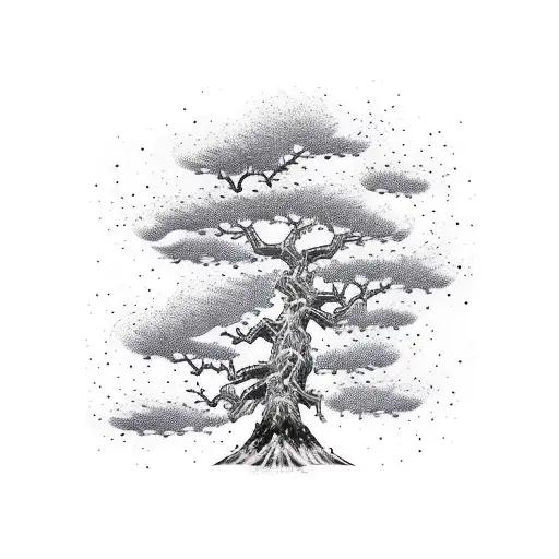 Lightning Tree Veins Strike On White Background