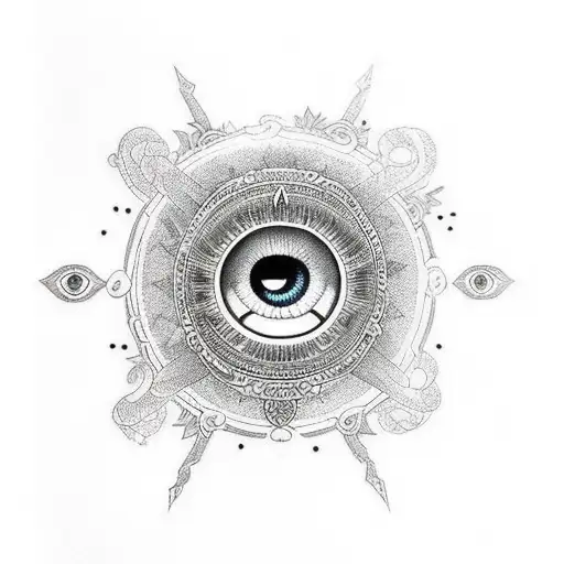 Evil Eye With Unalome