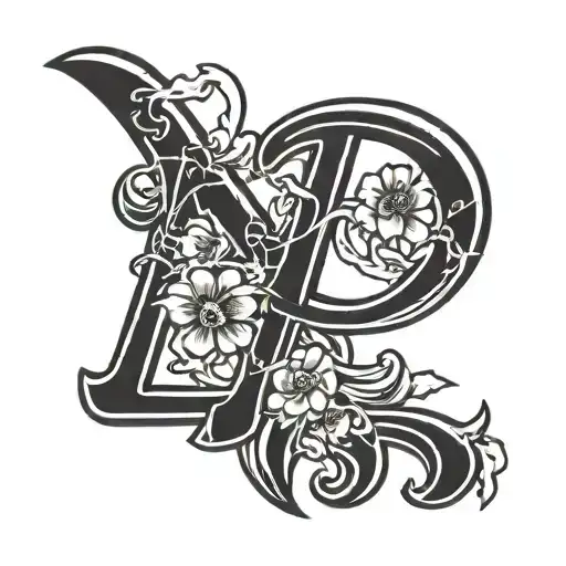 Some Design For Loved One Initial M And P