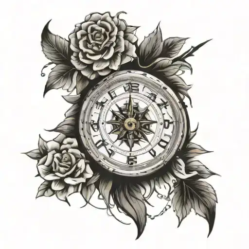 Compass With Clock