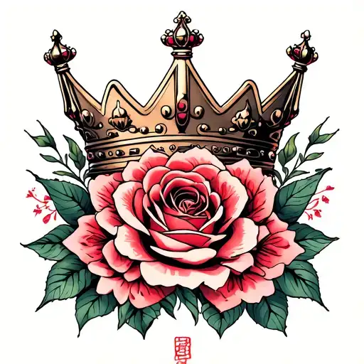 Name With Roses And King Crown