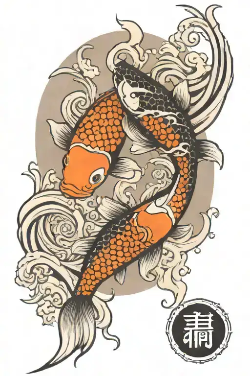 Yin Yang Koi Fish
