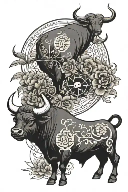 Compas With East Missing Shadow Of A Bull