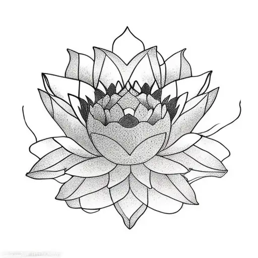 Lotus Flower With Fish