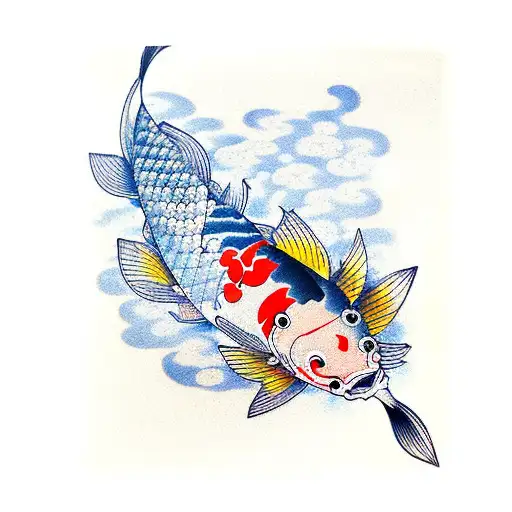Koi Fish And Lotus