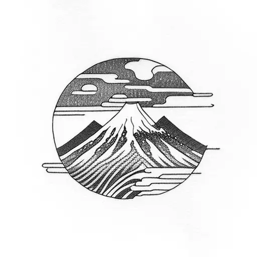 Japanese Car With Fujiyama Mountain