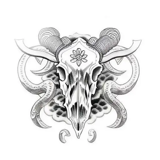 Sheep Skull Caped Figure