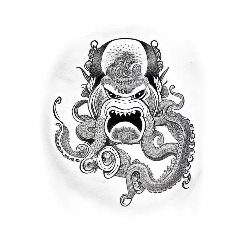Jiu Jitsu Gorilla With Backmount Choking Octopus