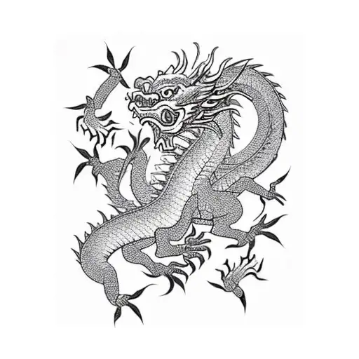 Chinese Sing For Dragon In A Mirror