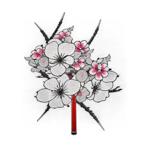 Samurai Katana Cherry Blossoms