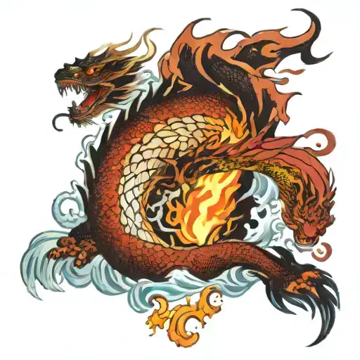Leo And Pisces With Water And Fire Dragons