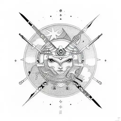 Sagittarius Sign With Space Design Inspiration