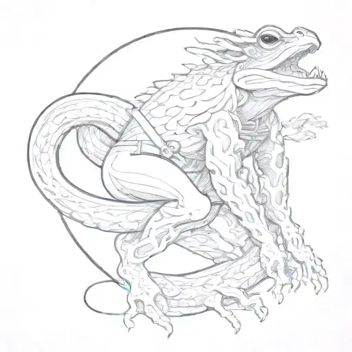 The Greek God Hermes In A Frog Form Carrying A Silk Bag