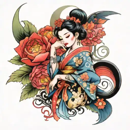 Japanese Watercolor Disney Princess