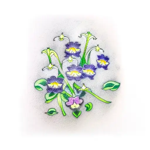 Lily Of The Valley And Violets