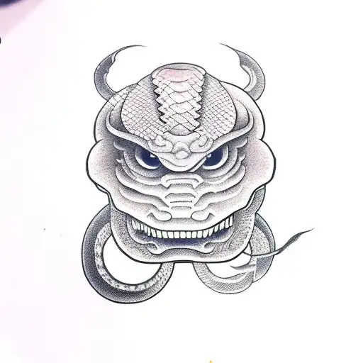 Snake And Oni Mask