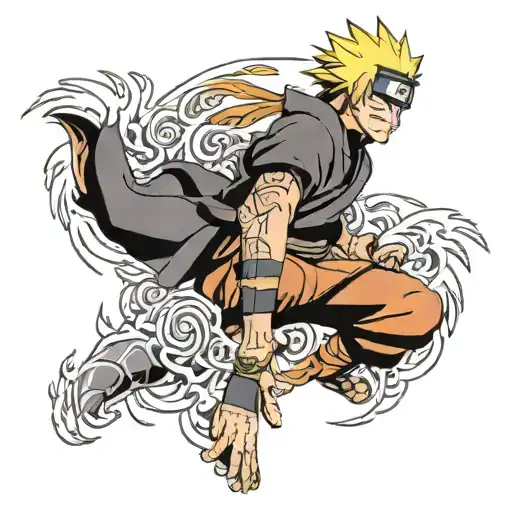 Naruto In Sage Mode With Fox