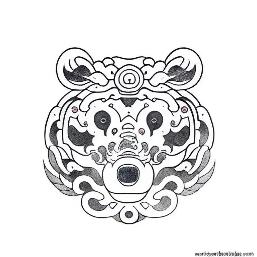 Bear Hibernating In The Mountains