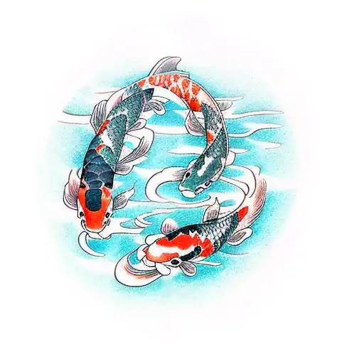 Create A Small Koi Tattoo For Brother And Sister