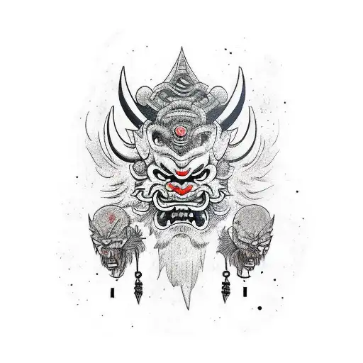 Oni Mask With Dagger
