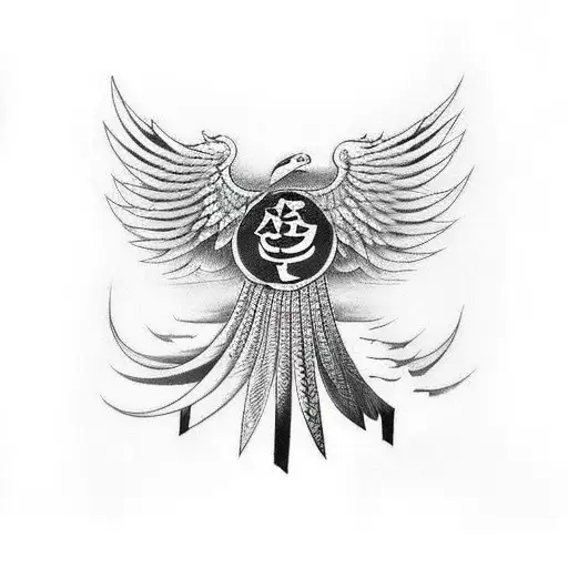 Samurai Sword With An Eagle Landing On Top