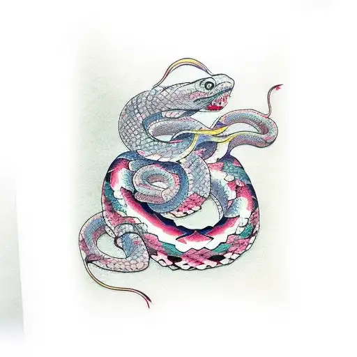 Kawaii Snake Cherry Blossom