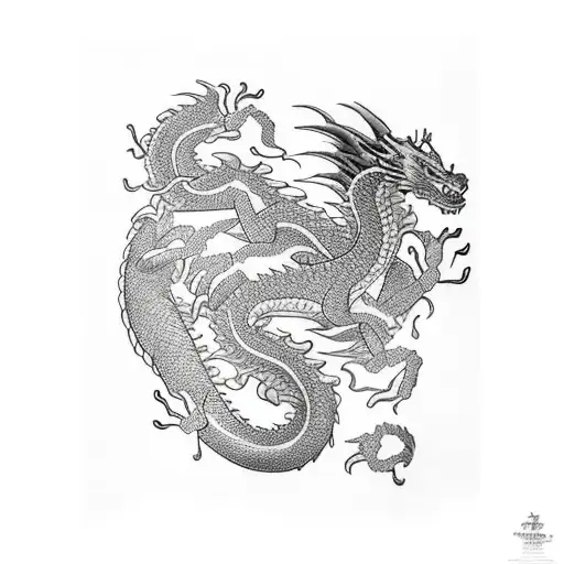 Dragon Breathing Fire Forearm Tatton Wraps Arund Arm