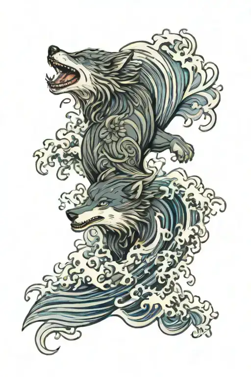 Wolf And Wave